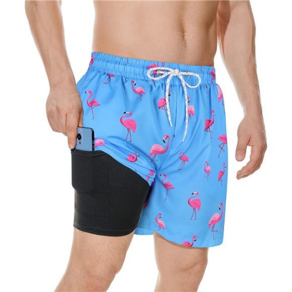 Men's Swim Trunks Board Shorts Quick Dry Mens Swimming Trunks Compression Liner